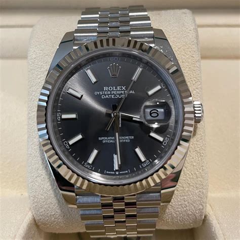 rolex date just grey face